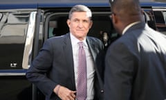 FILE PHOTO: Former national security adviser Flynn arrives for sentencing hearing at U.S. District Court in Washington<br>FILE PHOTO: Former national security adviser Michael Flynn exits a vehicle as he arrives for his sentencing hearing at U.S. District Court in Washington, U.S., December 18, 2018. REUTERS/Jonathan Ernst/File Photo