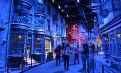 Diagon Alley in the Harry Potter Studios at Leavesden, London, UK