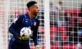 Swindon Town goalkeeper Jojo Wollacott in action against Bradford City