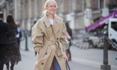 A trenchcoat at Paris fashion week, September 2017