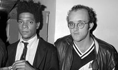 Jean-Michel Basquiat and Keith Haring at AREA Club, New York, 1985