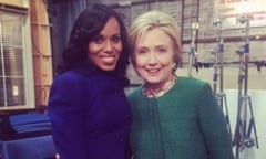 Kerry Washington and Hillary Clinton