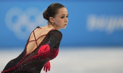 Kamila Valieva pictured competing at the Beijing 2022 Winter Olympics