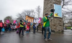 Teachers and members of the National Education Union striking over pay and conditions in Truro this week.