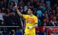 João Félix celebrates after scoring the first goal of the night agains Atlético Madrid