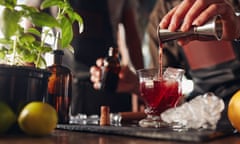 Bartender preparing fresh cocktail