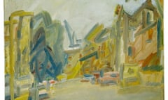 Abstract painting of a street in London