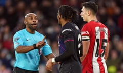 Sam Allison, pictured refereeing Sheffield United v Luton in December