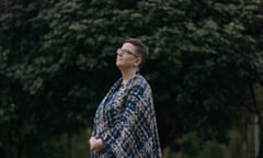 Heather Chaney poses for a portrait outside her house in Bellevue, Washington on Wednesday, March 25, 2020. Chaney is starting treatment on her cervical cancer amid the ongoing coronavirus pandemic.