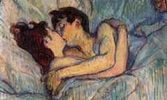 Henri de Toulouse-Lautrec - In Bed. The Kiss<br>F7T5AP Henri de Toulouse-Lautrec - In Bed. The Kiss