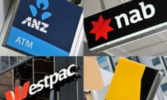 A composite image of signage of Australia’s ‘big four’ banks ANZ, Westpac, the Commonwealth Bank (CBA) and the National Australia Bank (NAB)