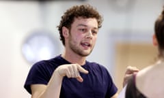 Royal Ballet choreographer Liam Scarlett, 26, instructs dancer Zoe Zien, right, and other Miami City Ballet dancers during rehearsal of ''Euphotic,'' in Miami Beach, Fla., Friday, January 4, 2013. Euphotic, a new ballet, will premier January 11, 2013. (Credit Image: © Gary Coronado/The Palm Beach Post/ZUMAPRESS.com)<br>D1WR75 Royal Ballet choreographer Liam Scarlett, 26, instructs dancer Zoe Zien, right, and other Miami City Ballet dancers during rehearsal of ''Euphotic,'' in Miami Beach, Fla., Friday, January 4, 2013. Euphotic, a new ballet, will premier January 11, 2013. (Credit Image: © Gary Coronado/The Palm Beach Post/ZUMAPRESS.com)