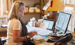 Woman working at computer