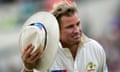 Shane Warne with a signature floppy hat during a 2005 Test match against England in Birmingham.