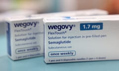 Boxes of Wegovy made by Novo Nordisk are seen at a pharmacy in London