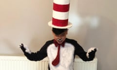 Raheem, 11, as the Cat in the Hat.