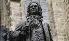 Statue of JS Bach in the courtyard of St Thomas Church in Leipzig, Germany, where he was organist and musical director.