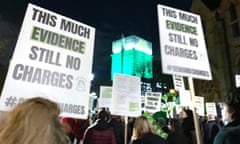 People taking part in a Grenfell silent walk in London, the first in 18 months, on the four-and-a-half-year anniversary of the Grenfell Tower fire.