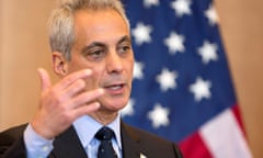 FILE PHOTO: Chicago Mayor Rahm Emanuel speaks during the U.S.-China Joint Commission on Commerce and Trade Investment Luncheon Program in Chicago, Illinois, U.S., December 17, 2014. REUTERS/Andrew NellesREUTERS/ /File Photo