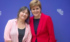 Edinburgh International Book Festival 2018<br>First Minister Nicola Sturgeon (right) with author Ali Smith during a photocall at the Edinburgh International Book Festival in Charlotte Square, Edinburgh. PRESS ASSOCIATION Photo. Picture date: Monday August 20, 2018. Photo credit should read: Jane Barlow/PA Wire