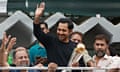 Pakistan's Sarfraz Ahmed gestures to cricket fans as he celebrates winning the ICC Champions Trophy upon his arrival at his house in Karachi, Pakistan June 20, 2017. REUTERS/Akhtar Soomro