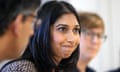 Prime Minister Rishi Sunak Visits Leeds<br>LEEDS, ENGLAND - APRIL 03: Britain's Prime Minister Rishi Sunak (L) and Britain's Home Secretary Suella Braverman (C) attend a meeting of the Grooming Gang Taskforce during a visit to the offices of the National Society for the Prevention of Cruelty to Children (NSPCC) on April 3, 2023 in Leeds, England. (Photo by Lindsey Parnaby - WPA Pool/Getty Images)