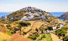 Kastro overlooking the Aegean Sea, Sifnos Island, Cyclades, Greece<br>G28KKM Kastro overlooking the Aegean Sea, Sifnos Island, Cyclades, Greece