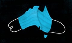 An illustration of a mask in the shape of Australia