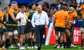 Eddie Jones and his Australia players