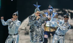 Ukraine’s Verka Serduchka performs at the 2007 contest in Helsinki