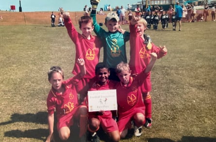 Ollie Watkins and teammates from the Buckland Athletic under 9 five-a-side team.
