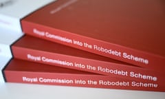 Copies of fhe robodebt royal commission’s report