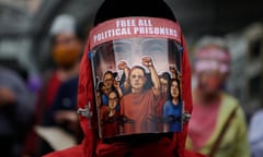 Protesters march to commemorate international human rights day on 10 December 2020 in Manila, Philippines. 