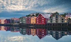 Trondheim. Image of Norwegian city of Trondheim during twilight blue hour.<br>EYPWAW Trondheim. Image of Norwegian city of Trondheim during twilight blue hour.