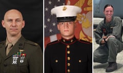 The three US marines killed in an aircraft crash in the Tiwi Islands, Australia, Major Tobin J Lewis, 37, Corporal Spencer R Collart and Captain Eleanor V LeBeau.