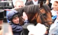 Ryan Moore celebrates after winning the Derby on City Of Troy.