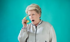 Sandi Toksvig holding a banana