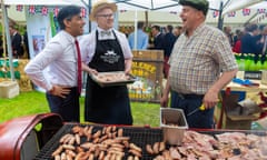 Rishi Sunak with farmers during the the Farm to Fork summit at No 10.