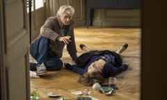 … Paul Verhoeven with Isabelle Huppert on set of Elle.