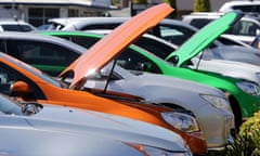 Holden vehicles sit at a dealership in Adelaide