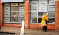 A solicitors window in Springburn. 