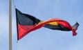 Indigenous flag flying at half-mast