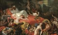 A monstrous pink divan of amoral chaos? The Death of Sardanapalus (reduced replica) by Eugène Delacroix 1846.