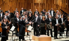 The LA Philharmonic coducted by Gustavo Dudamel perform Esa-Pekka Salonen: Pollux, Varèse: Amériques and Shostakovitch: Symphony No 5 on the first night of their residency in the Barbican Hall on Wednesday 2 May 2018. 
Photo by Mark Allan
