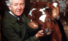 James Herriot on his farm in Yorkshire, England in 1995.