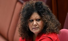 Labor senator Malarndirri McCarthy reacts during debate in the Senate chamber at Parliament House in Canberra