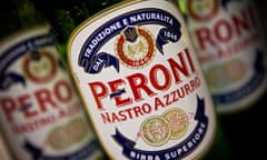 Italian beer Peroni Nastro