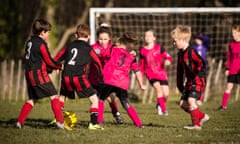 Children playing football