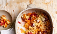 Nigel Slater’s apricot and raspberry crumble