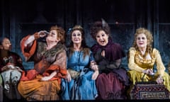 Susan Bullock, Marie McLaughlin, Lesley Garrett and Janis Kelly, with Ashirah Foster Notice, far left, in ENO’s world premiere production of The Ripper: The Women of Whitechapel.